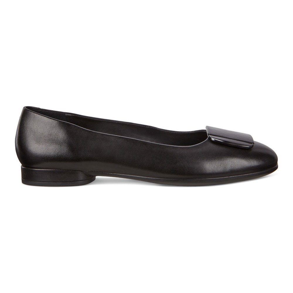 ECCO Womens Ballerinas Black - Anal Shoes - TOJ-912435